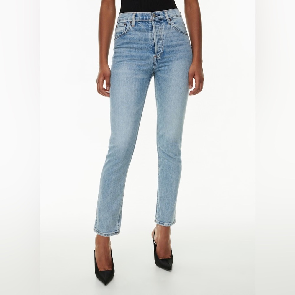 Denim Forum Aritzia The Yoko High Rise Slim Jeans Ankle Cropped Skinny Denim